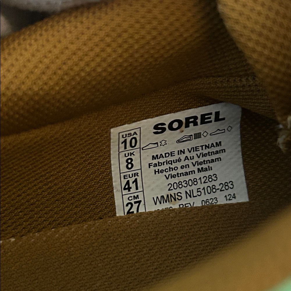 Sorel | ONA BLVD Shoes Waterproof Hiking Bleached Ceramic Lavender-Size 10 - Picture 7 of 7